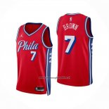 Maglia Philadelphia 76ers Jaylen Brown No 7 Statement 2025-26 Rosso
