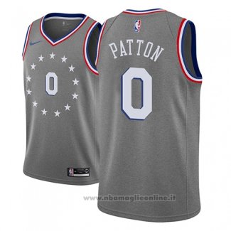 Maglia Philadelphia 76ers Justin Patton NO 0 Citta 2018-19 Grigio