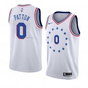 Maglia Philadelphia 76ers Justin Patton NO 0 Earned 2018-19 Bianco