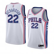 Maglia Philadelphia 76ers Malachi Richardson NO 22 Association 2018 Bianco