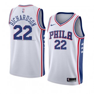 Maglia Philadelphia 76ers Malachi Richardson NO 22 Association 2018 Bianco