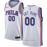 Maglia Philadelphia 76ers Personalizzate 17-18 Bianco