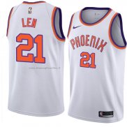 Maglia Phoenix Suns Alex Len NO 21 Hardwood Classic 2018 Bianco