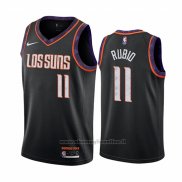 Maglia Phoenix Suns Ricky Rubio NO 11 Citta Nero