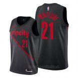 Maglia Portland Trail Blazers Hassan Whiteside NO 21 Citta 2019 Nero