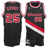 Maglia Portland Trail Blazers Jerome Kersey NO 25 Throwback Nero