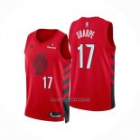Maglia Portland Trail Blazers Shaedon Sharpe No 17 Statement 2025-26 Rosso