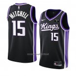 Maglia Sacramento Kings Davion Mitchell #15 Icon 2023-24 Nero