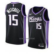 Maglia Sacramento Kings Davion Mitchell #15 Icon 2023-24 Nero