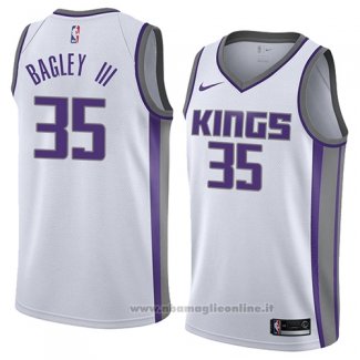 Maglia Sacramento Kings Marvin Bagley III NO 35 Association 2018 Bianco