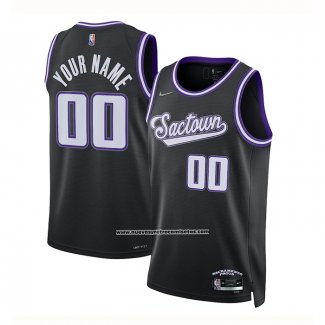 Maglia Sacramento Kings Personalizzate Citta 2021-22 Nero