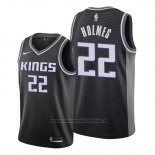 Maglia Sacramento Kings Richaun Holmes NO 22 Statement Nero