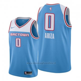 Maglia Sacramento Kings Trevor Ariza NO 0 Citta Blu