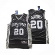 Maglia San Antonio Spurs Manu Ginobili No 20 Icon 2025-26 Nero