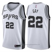 Maglia San Antonio Spurs Rudy Gay NO 22 2017-18 Bianco