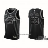 Maglia San Antonio Spurs Zach Collins #23 Classic 2022-23 Nero