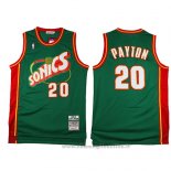 Maglia Seattle SuperSonics Gary Payton NO 20 Historic Throwback Verde2