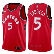 Maglia Toronto Raptors Bruno Caboclo NO 5 Icon 2017-18 Rosso