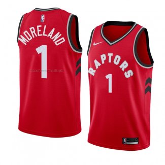 Maglia Toronto Raptors Eric Moreland NO 1 Icon 2018 Rosso