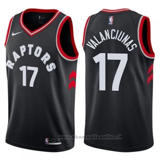 Maglia Toronto Raptors Jonas Valanciunas NO 17 Statement 2017-18 Nero