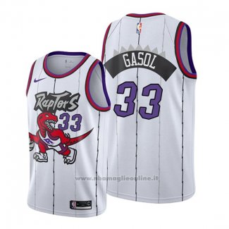 Maglia Toronto Raptors Marc Gasol NO 33 Classic Edition 2019-20 Bianco