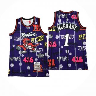 Maglia Toronto Raptors Tracy McGrady #1 Mitchell & Ness 1998-99 Viola1