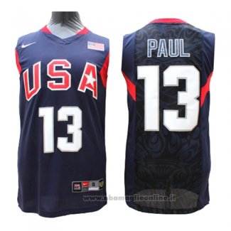 Maglia USA 2008 Paul NO 13 Blu