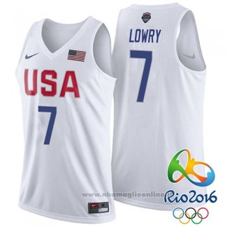 Maglia USA 2016 Kyle Lowry NO 7 Bianco