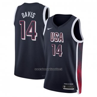 Maglia USA 2024 Anthony Davis #14 Blu