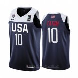 Maglia USA Jayson Tatum NO 10 2019 FIBA Basketball World Cup Blu