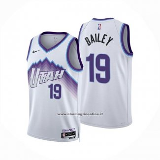 Maglia Utah Jazz Ace Bailey No 19 Association 2025-26 Bianco