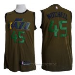 Maglia Utah Jazz Donovan Mitchell NO 45 Nike Verde