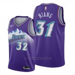 Maglia Utah Jazz Georges Niang NO 31 Hardwood Classics 2019-20 Viola