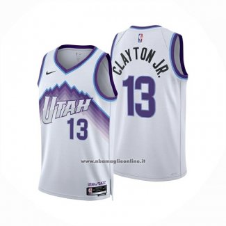 Maglia Utah Jazz Walter Clayton Jr No 13 Association 2025-26 Bianco