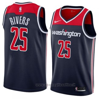 Maglia Washington Wizards Austin Rivers NO 25 Statement 2018 Nero