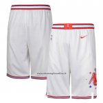 Pantaloncini Houston Rockets Citta 2023-24 Bianco