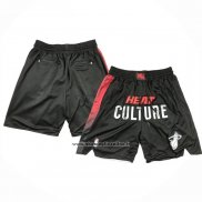 Pantaloncini Miami Heat Citta Just Don 2023-24 Nero