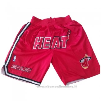 Pantaloncini Miami Heat Just Don Rosso