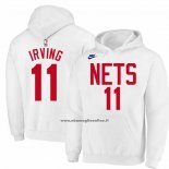 Felpa con Cappuccio Brooklyn Nets Kyrie Irving Classic 2022-23 Bianco