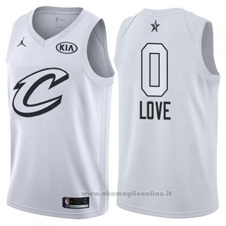 Maglia All Star 2018 Cleveland Cavaliers Kevin Love NO 0 Bianco