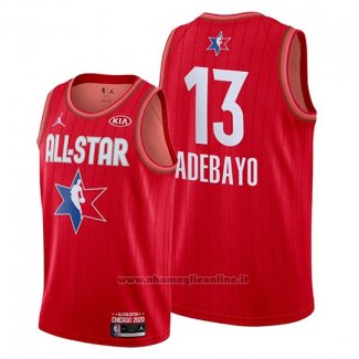 Maglia All Star 2020 Miami Heat Bam Adebayo NO 13 Rosso