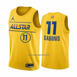 Maglia All Star 2021 Indiana Pacers Domantas Sabonis #11 Or
