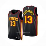 Maglia Atlanta Hawks Bogdan Bogdanovic No 13 Statement 2024-25 Nero