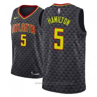 Maglia Atlanta Hawks Daniel Hamilton NO 5 Icon 2018 Nero