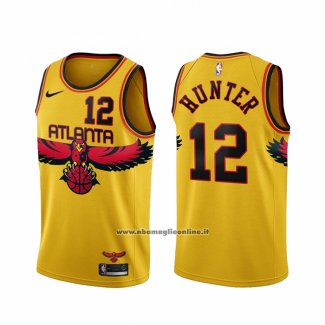 Maglia Atlanta Hawks De'andre Hunter #12 Citta 2021-22 Giallo