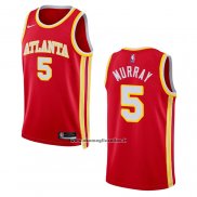 Maglia Atlanta Hawks Dejounte Murray #5 Icon 2022-23 Rosso