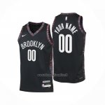 Maglia Bambino Brooklyn Nets Personalizzate Citta 2025-26 Nero