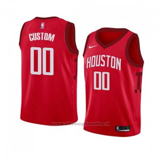 Maglia Bambino Houston Rockets Personalizzate Earned 2018-19 Rosso