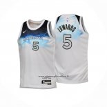 Maglia Bambino Minnesota Timberwolves Anthony Edwards #5 Citta 2024-25 Bianco