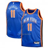 Maglia Bambino New York Knicks Jalen Brunson #11 Citta 2023-24 Blu